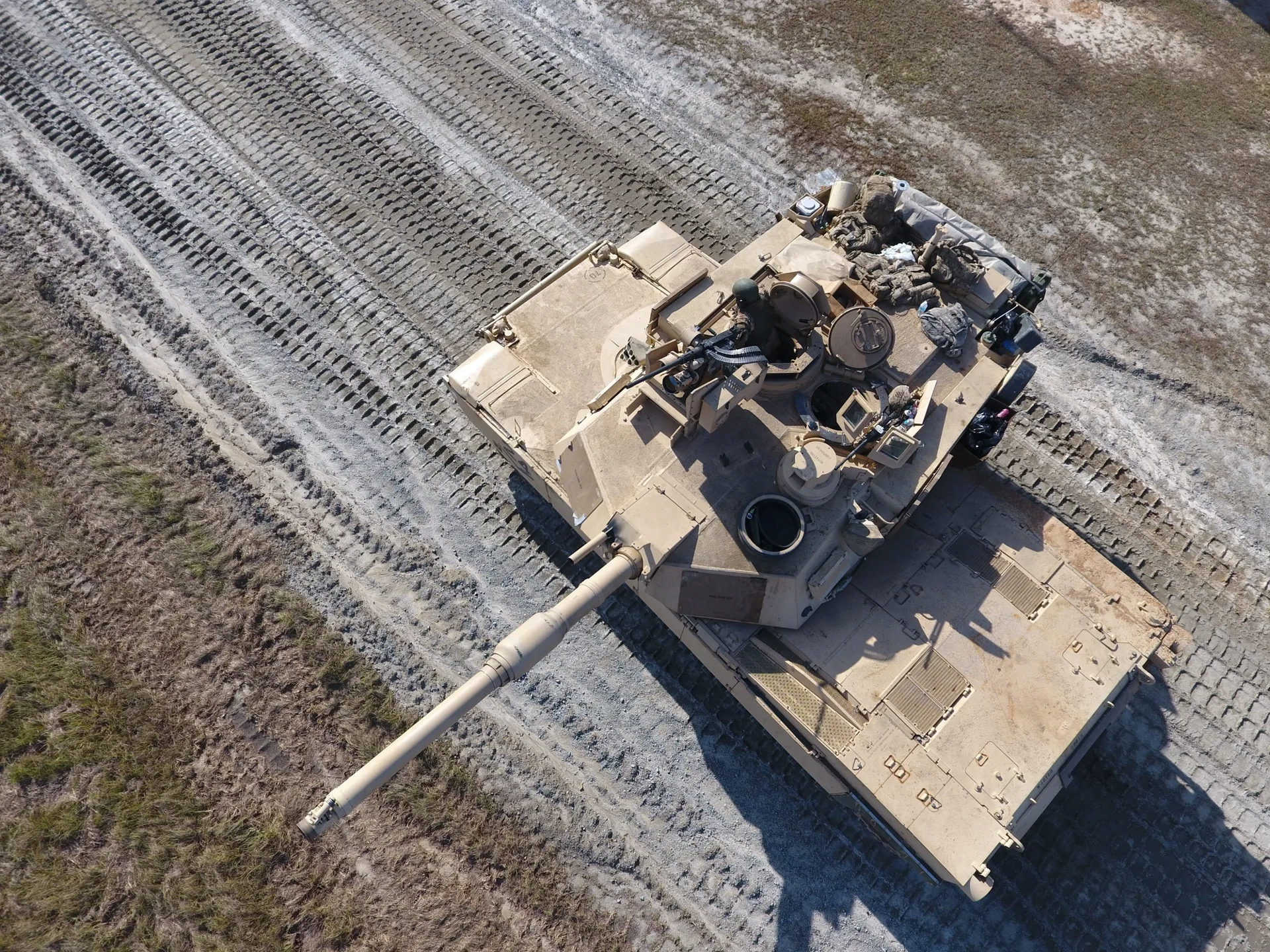 M1 Abrams from above, archival training image